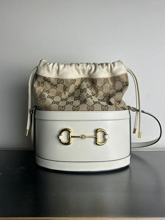 Gucci 1955 Horsebit GG Supreme canvas Bucket Bag