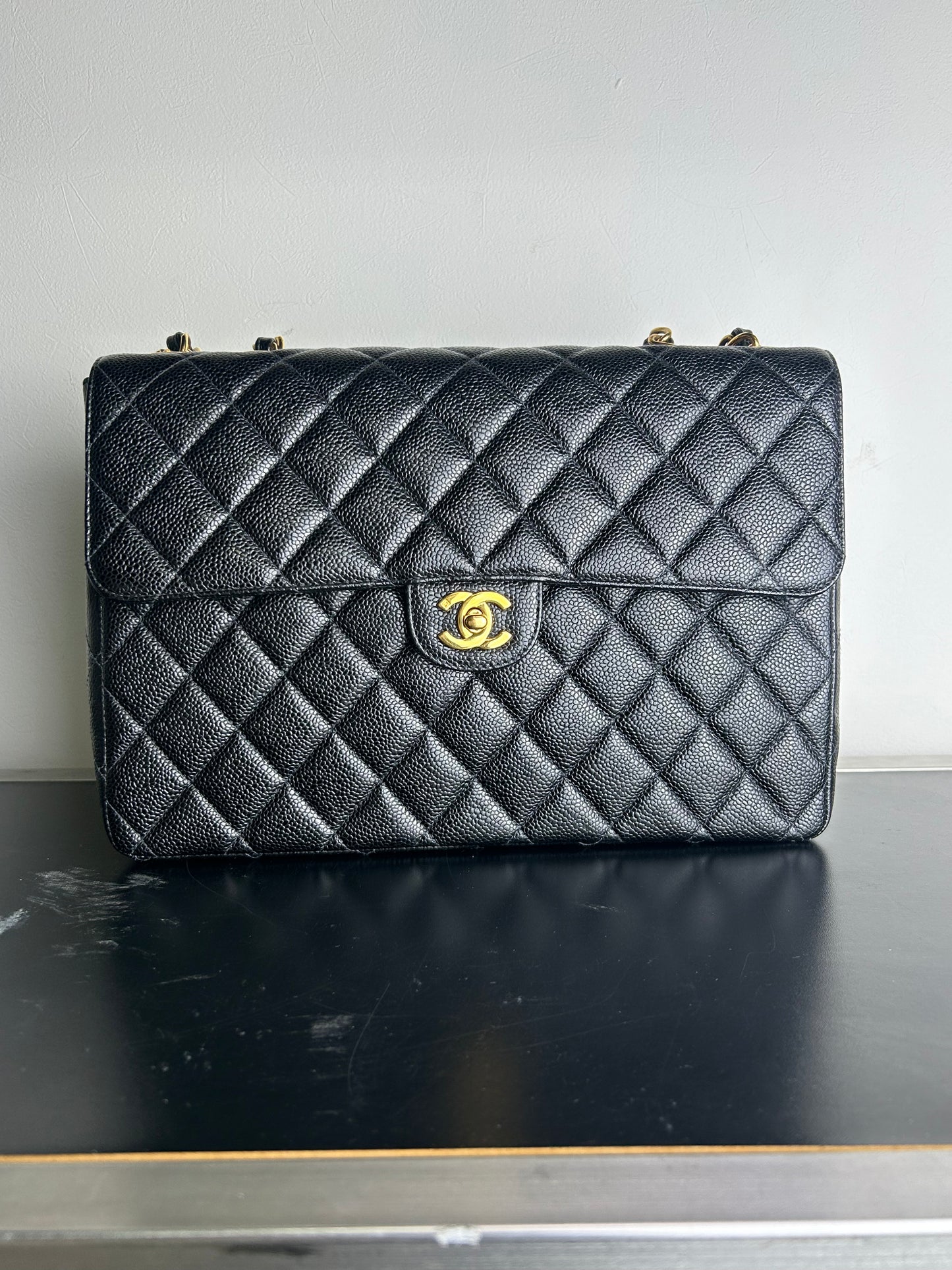 Chanel Classic Flap Bag black caviar leather
