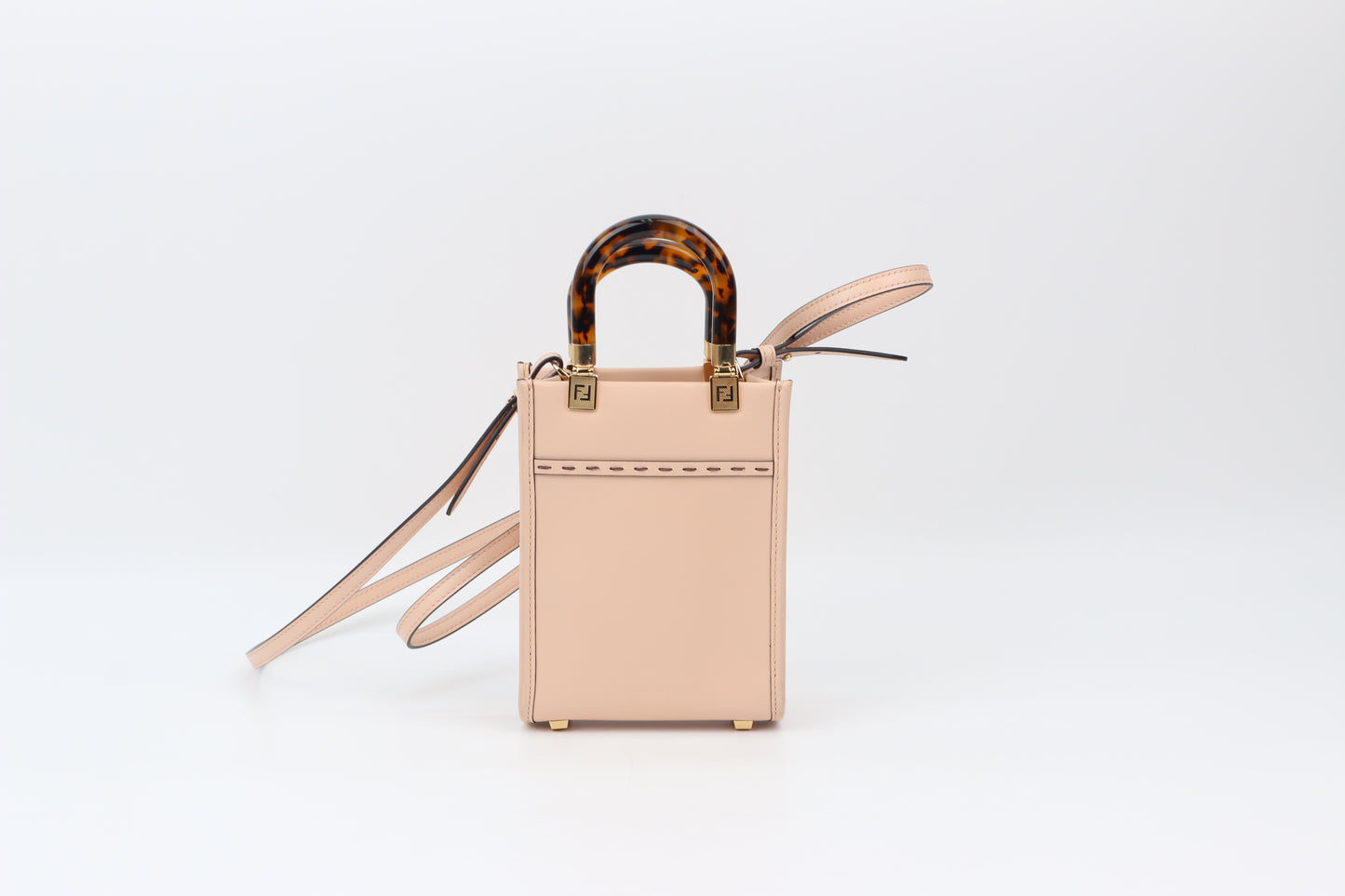 Fendi Pink Leather Sunshine Shopper Mini Shoulder Bag 8BS051 (V096100324P)