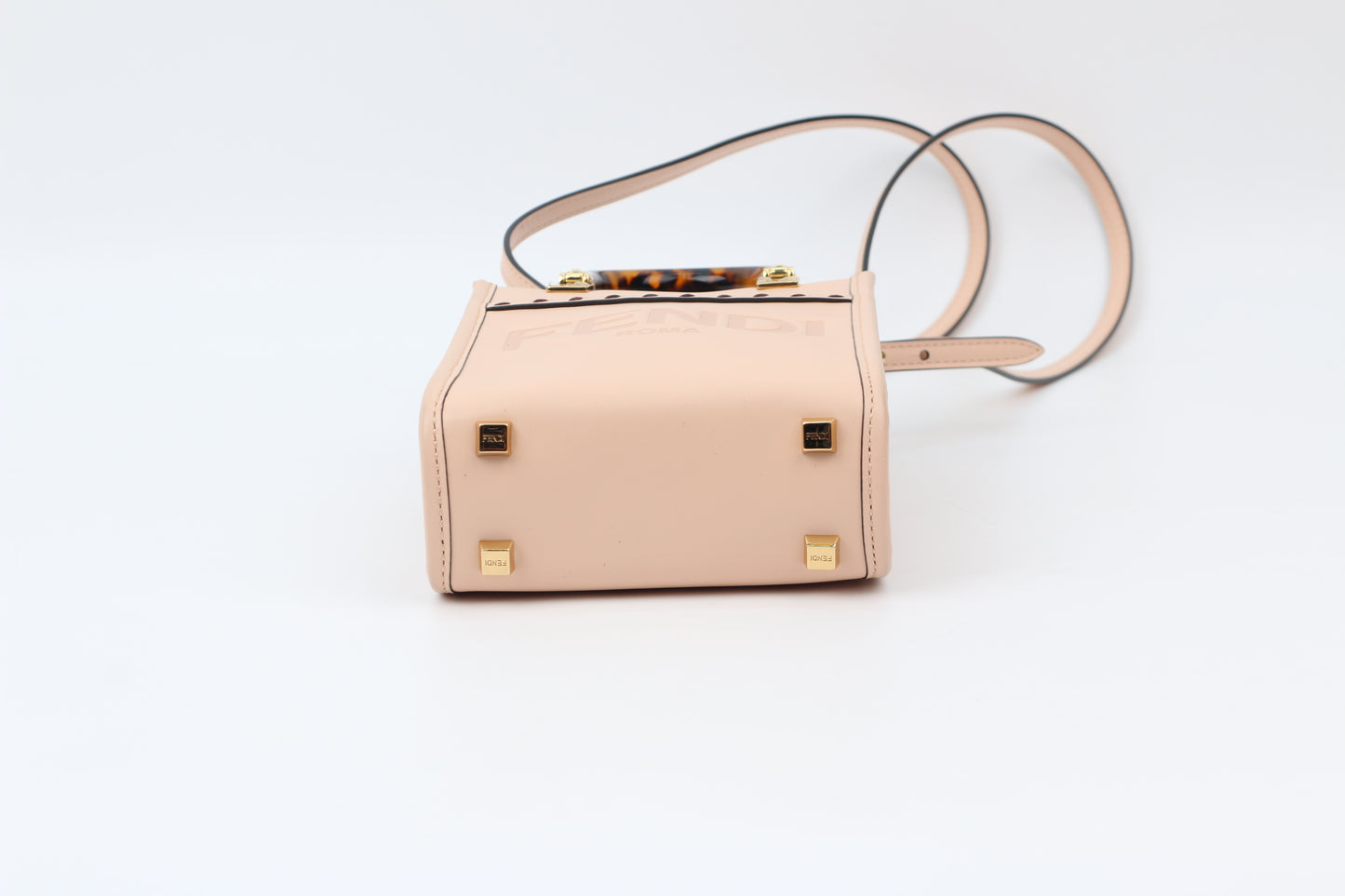 Fendi Pink Leather Sunshine Shopper Mini Shoulder Bag 8BS051 (V096100324P)