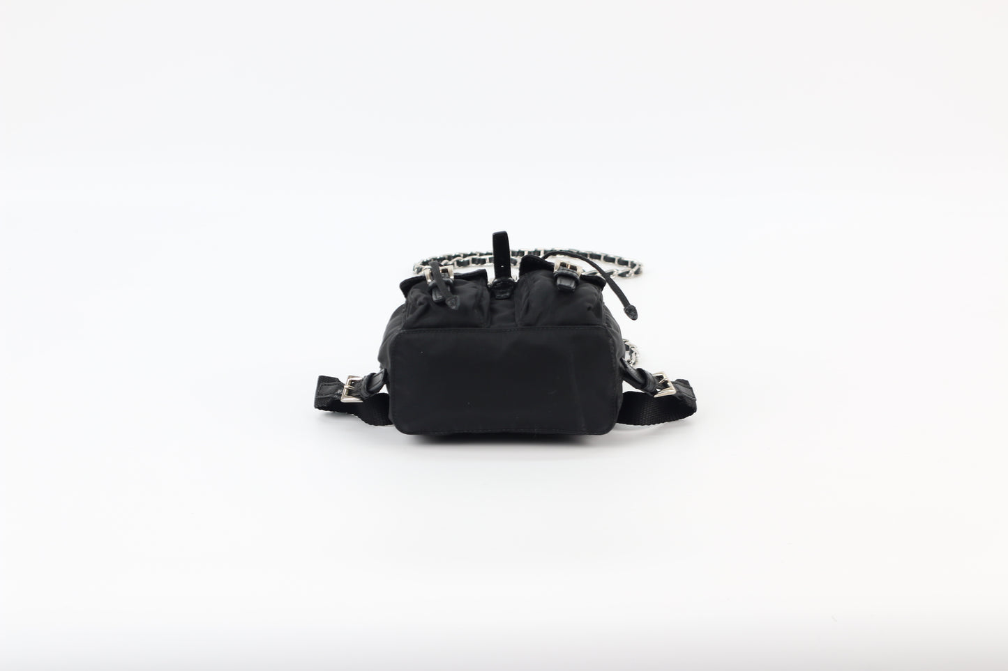Prada Black Re-Nylon Mini Backpack Crossbody Bag 1BH029 (B016551230H)