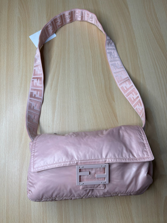 Fendi Baguette Shoulder Bag Pink Windbreaker K57