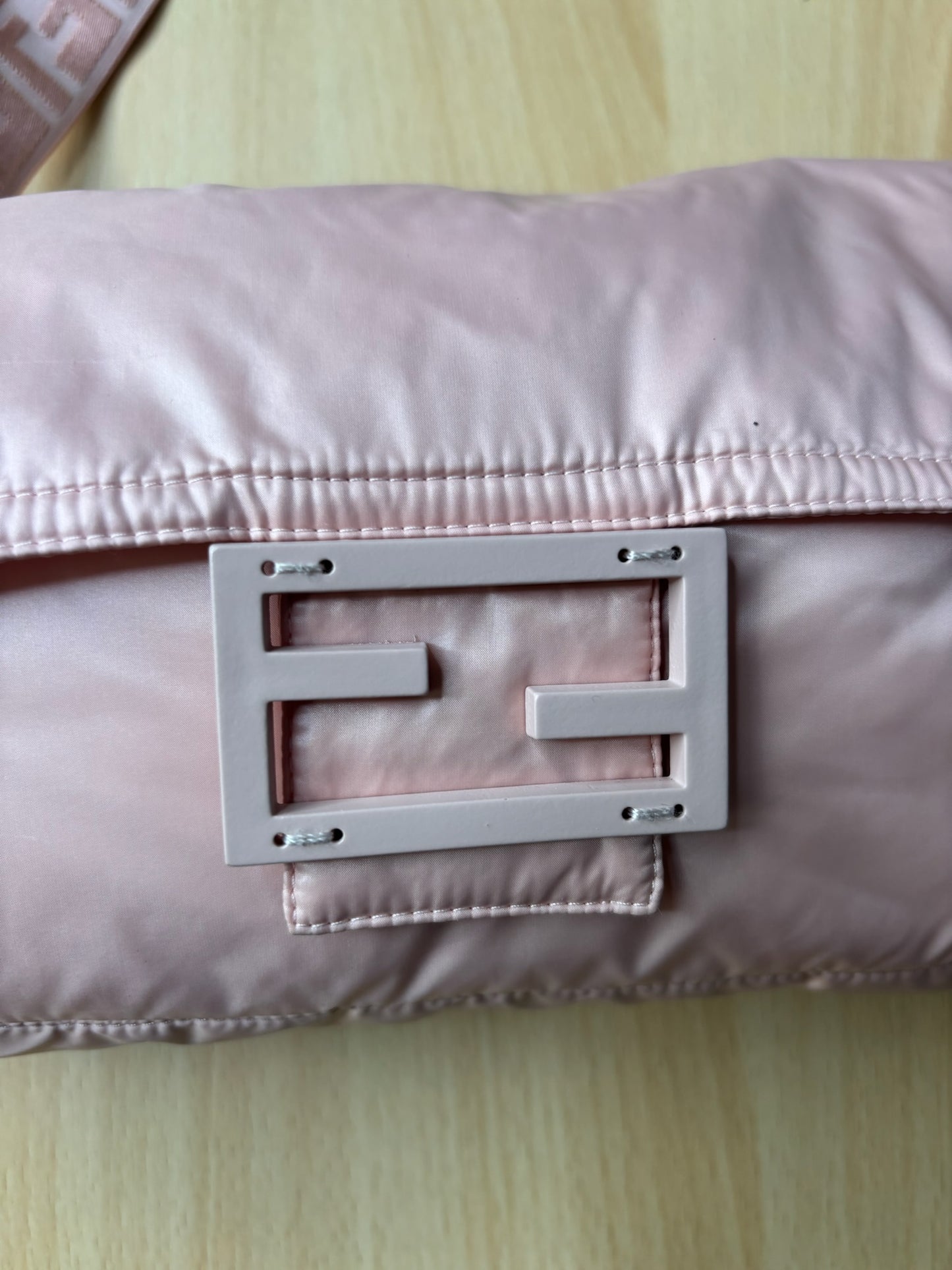 Fendi Baguette Shoulder Bag Pink Windbreaker K57