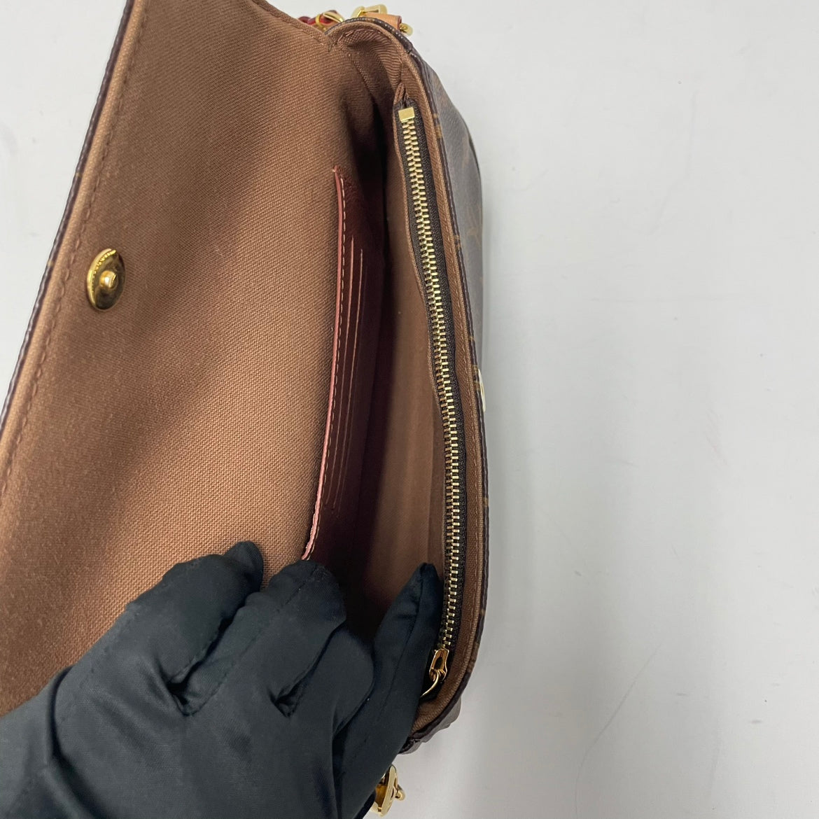 Louis Vuitton Brown PVC Monogram Wallet On Chain Ivy ONE Shoulder Bag M81911 (V012140421H)
