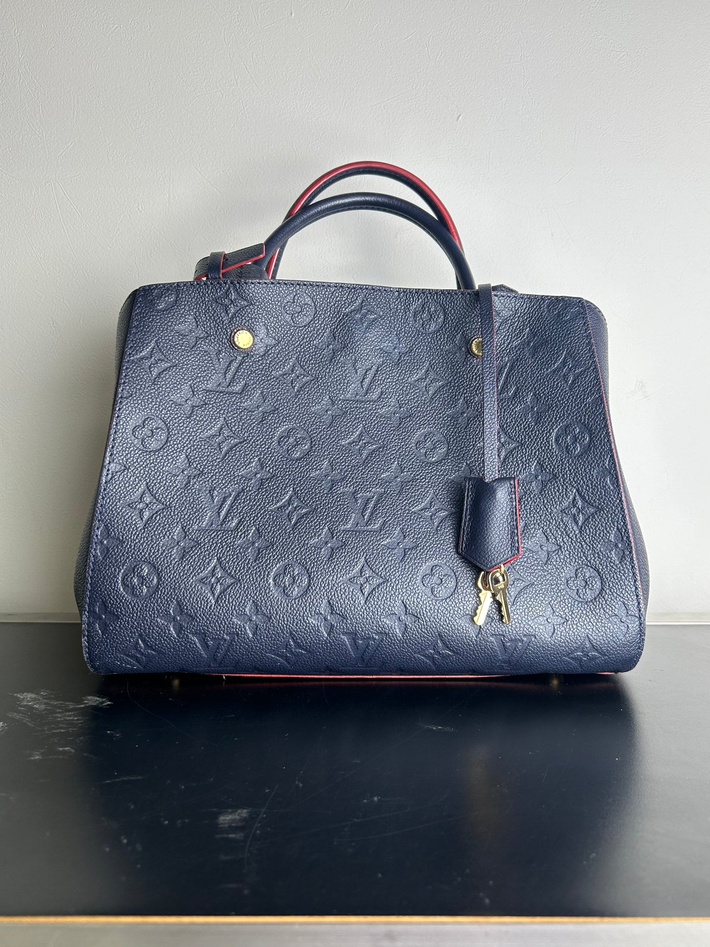 Louis Vuitton Monogram Montaigne MM Empreinte leather handbag