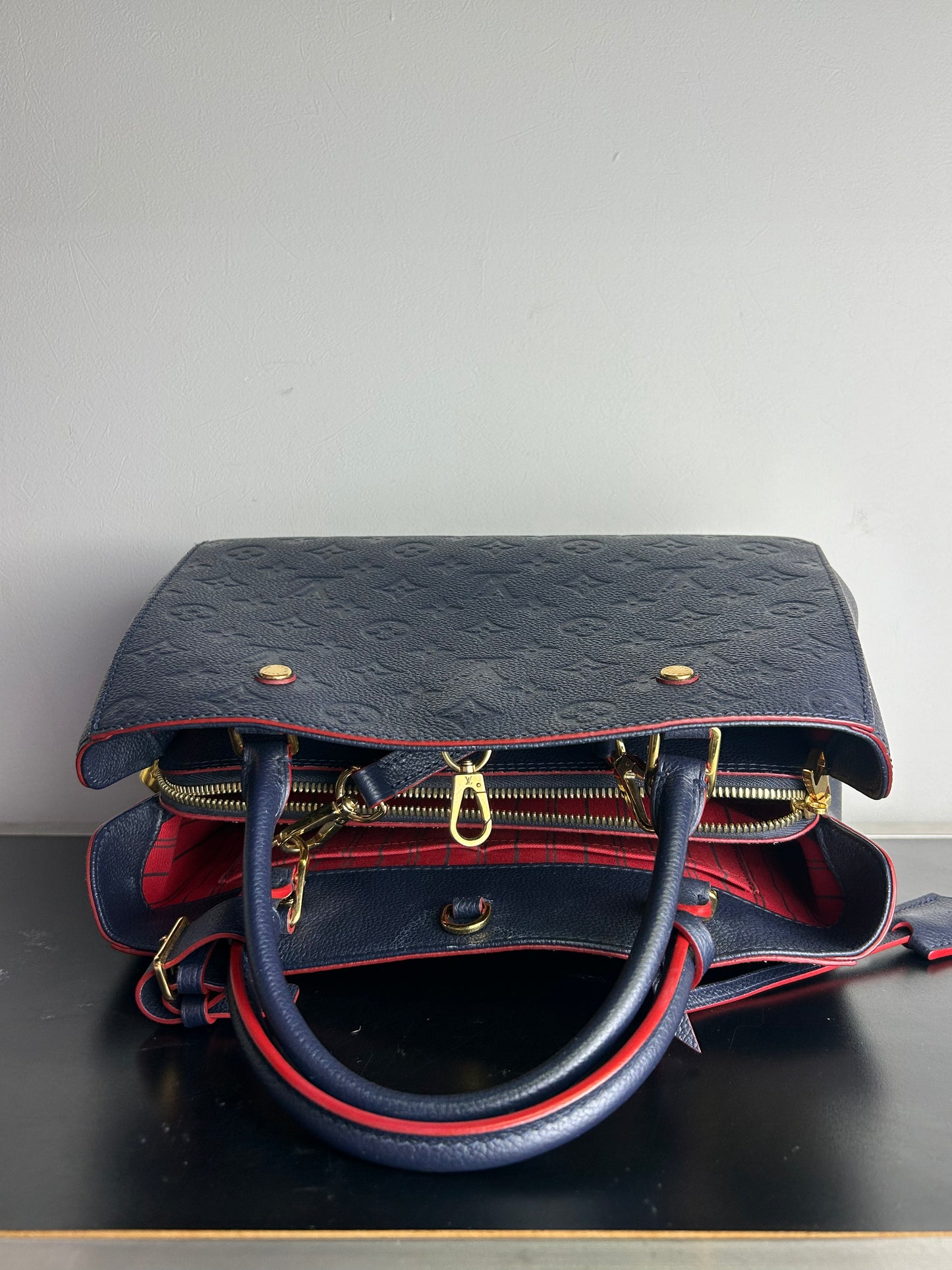 Louis Vuitton Monogram Montaigne MM Empreinte leather handbag