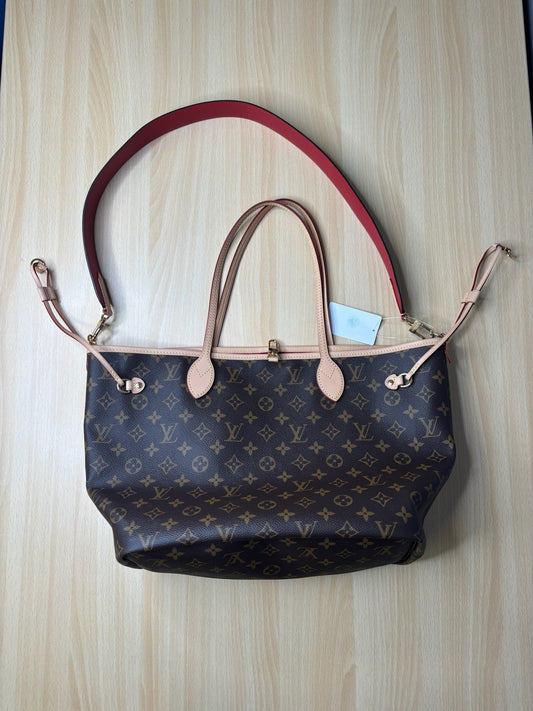 Louis Vuitton Neverfull  bandouliere Monogram Canvas Tote K59