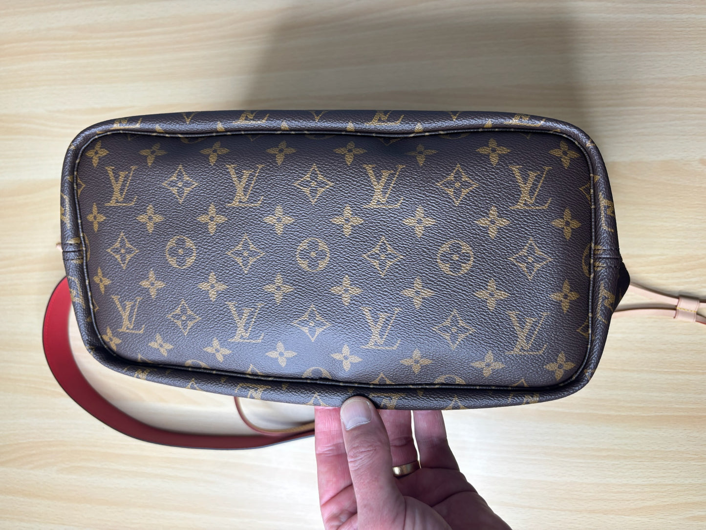 Louis Vuitton Neverfull  bandouliere Monogram Canvas Tote K59