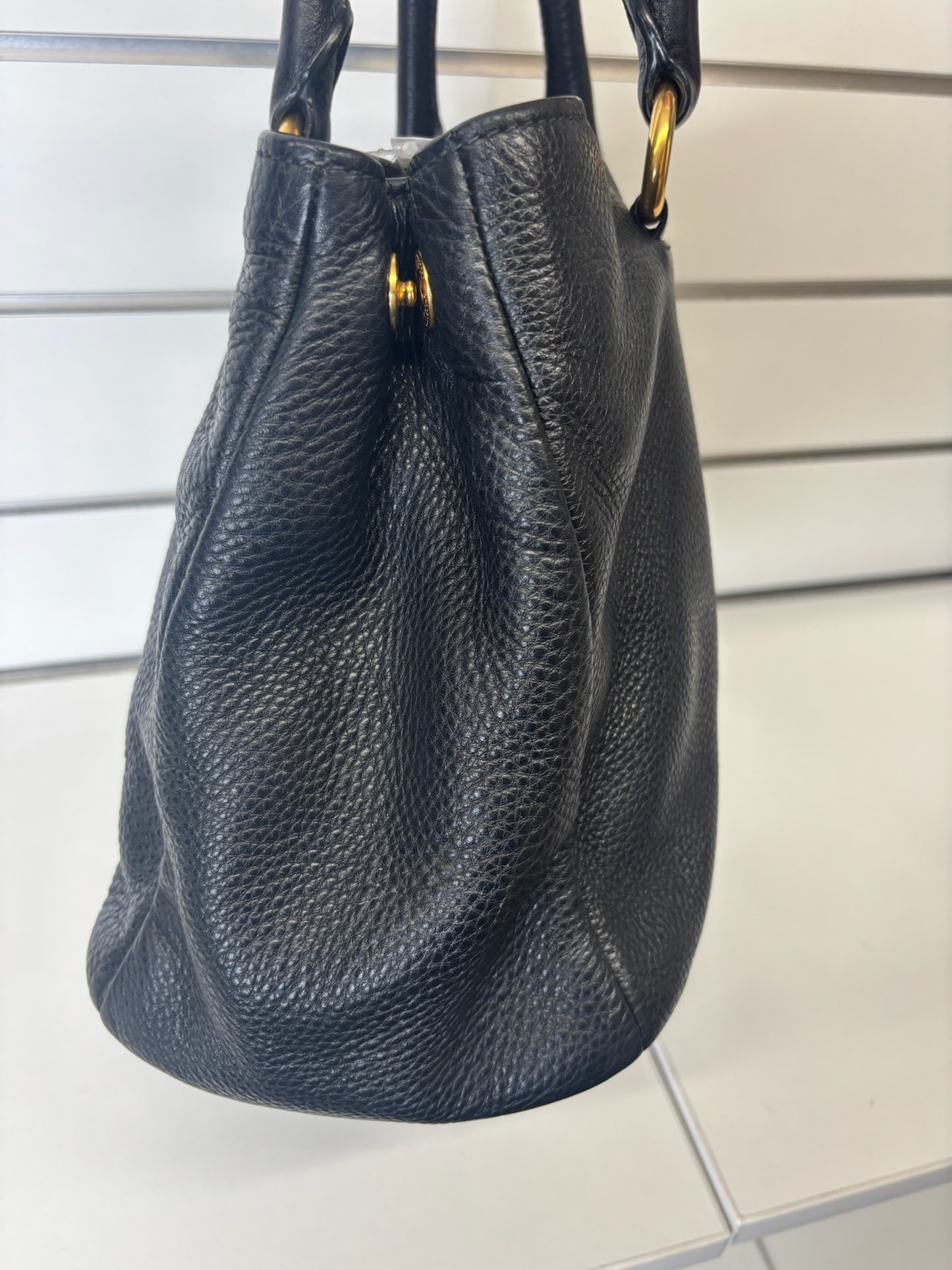 Prada Vitello Daino Tote Bag Black K66