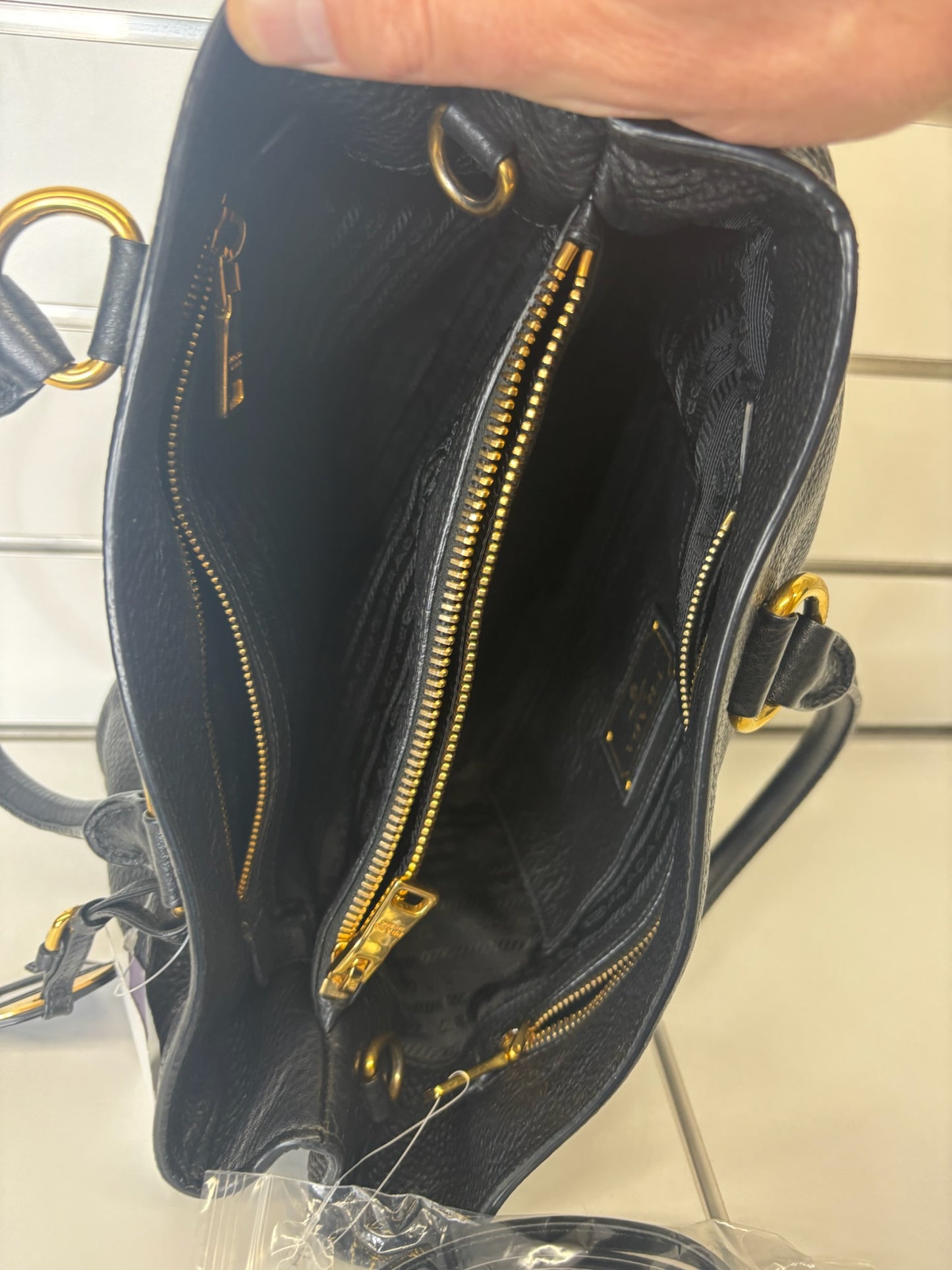 Prada Vitello Daino Tote Bag Black K66