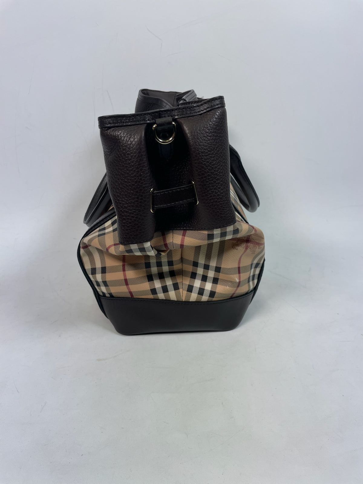 M0707-8 Burberry Medium Haymarket Check Golderton Tote