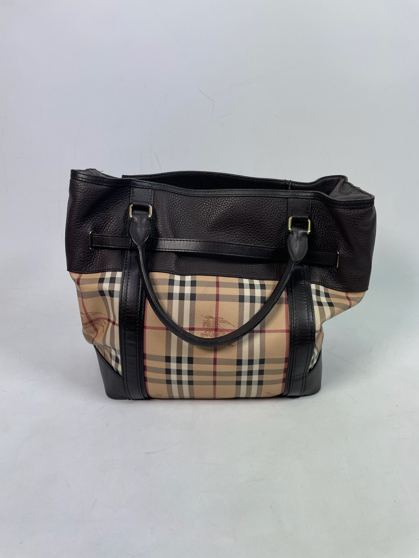 M0707-8 Burberry Medium Haymarket Check Golderton Tote