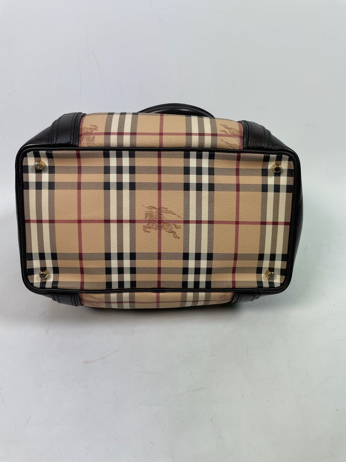 M0707-8 Burberry Medium Haymarket Check Golderton Tote