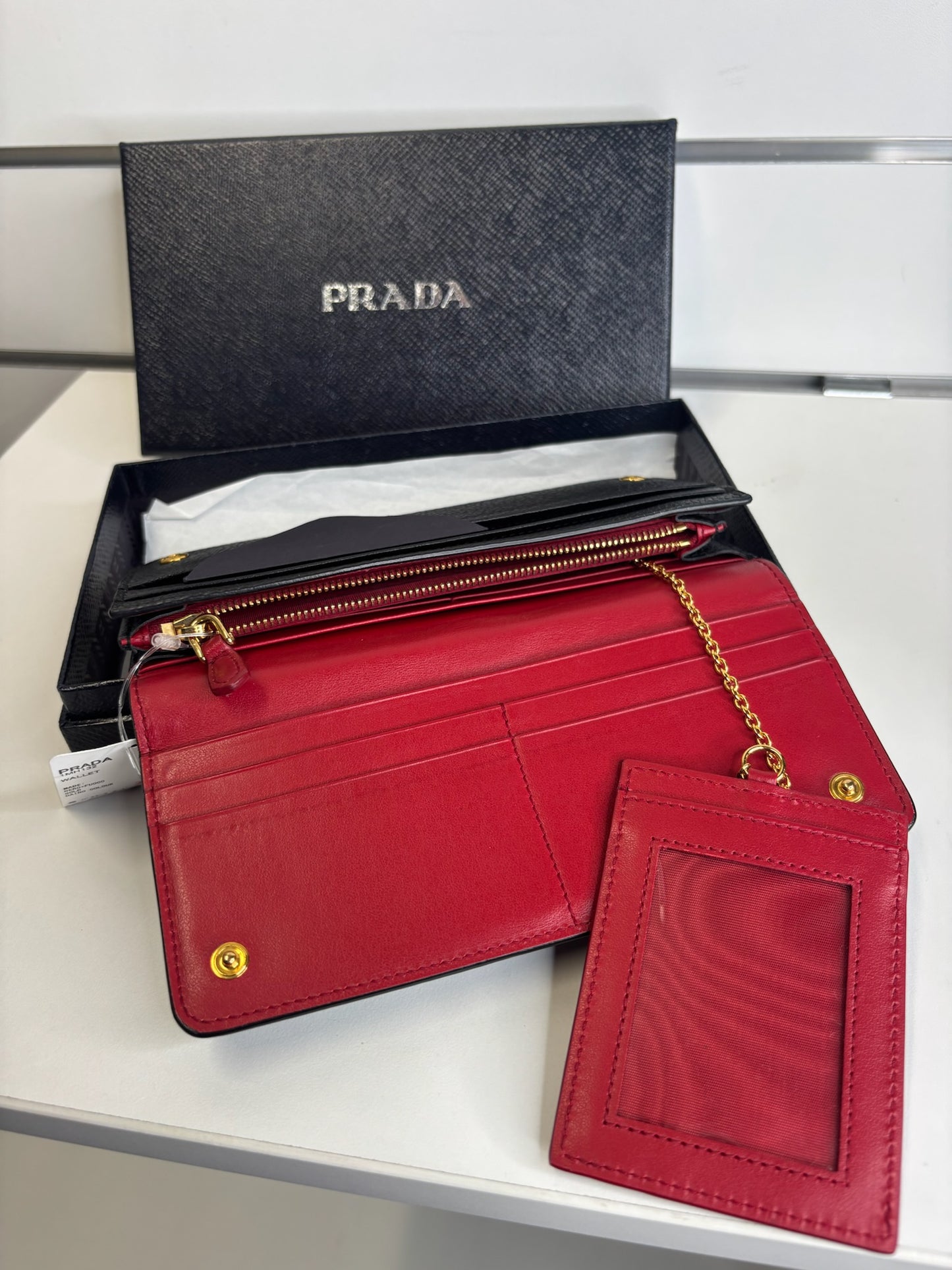 Prada Vitello Grain Leather Continental Long Wallet K76