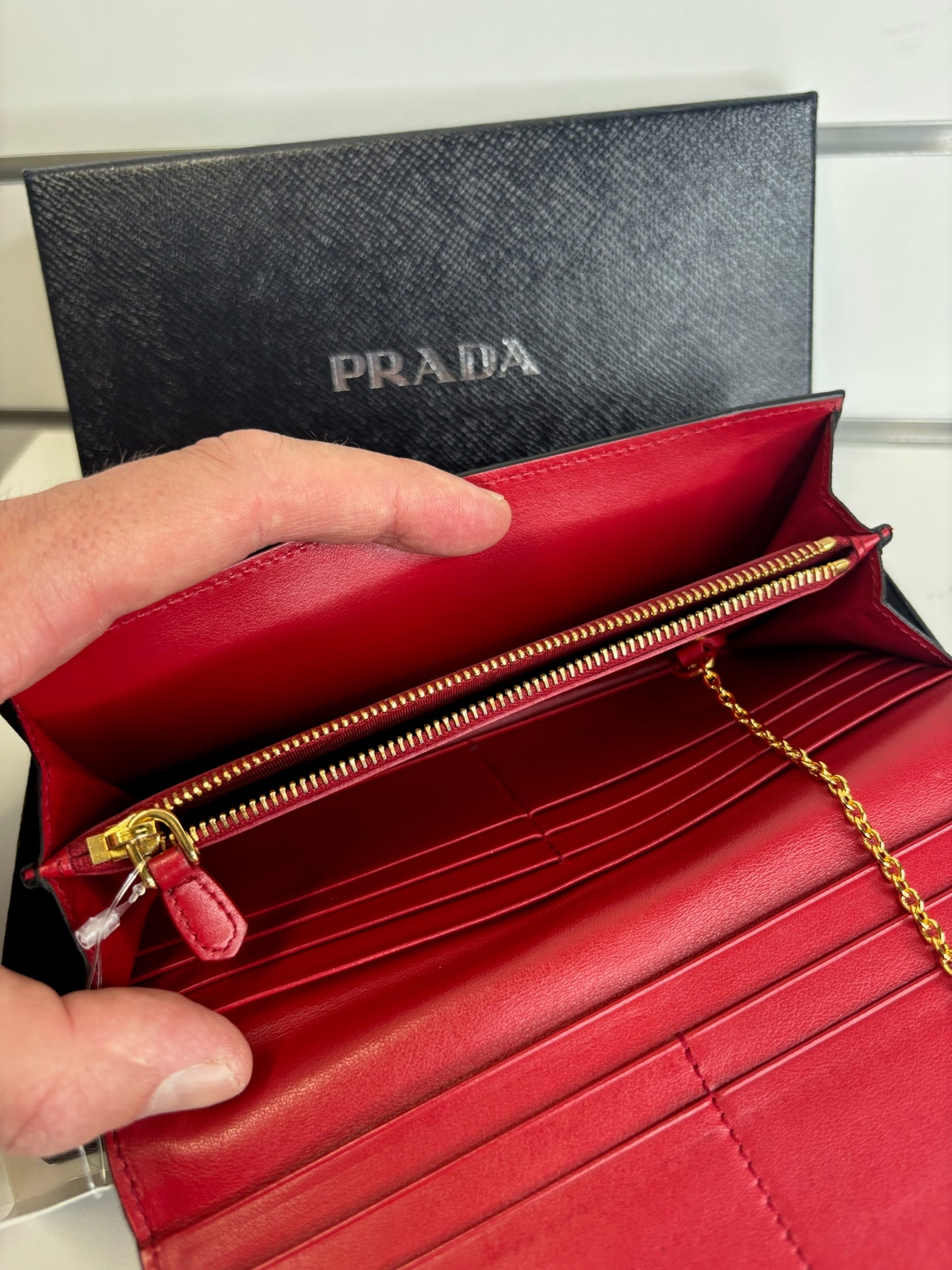 Prada Vitello Grain Leather Continental Long Wallet K76