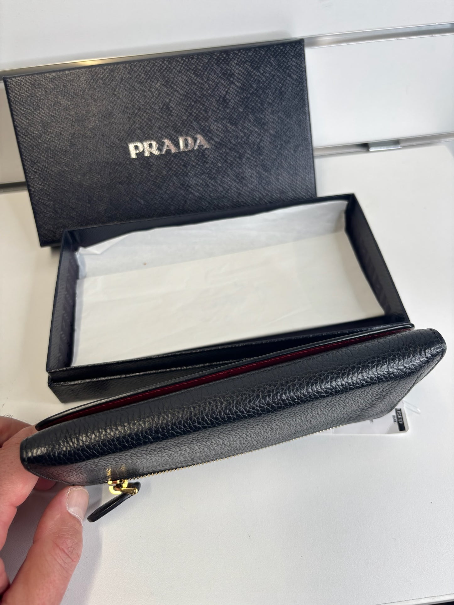 Prada Vitello Grain Leather Continental Long Wallet K76