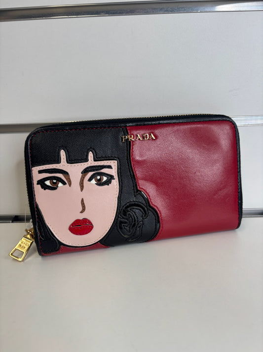 Prada Pop Art Wallet Red Black Design K84