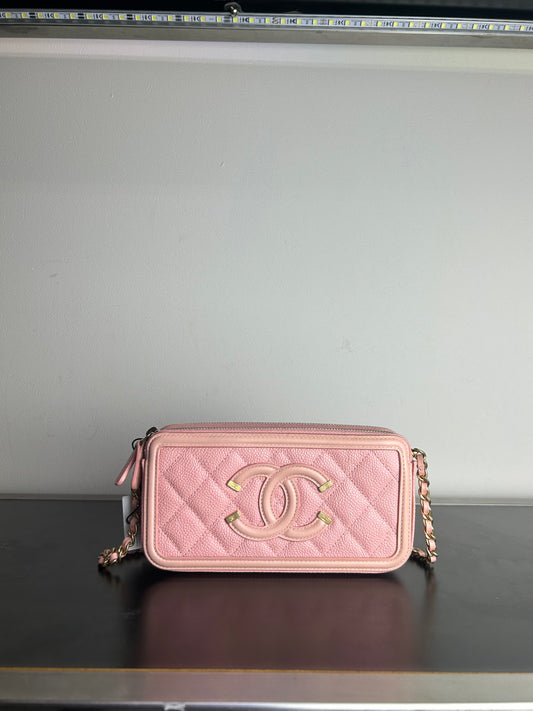 Chanel CC Filigree Vanity Case / Camera Bag