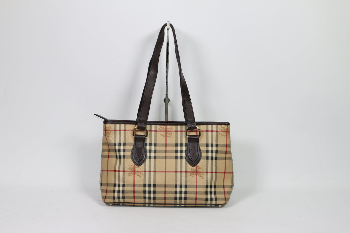 Burberry Brown PVC Haymarket Nova Check Hobo ONE Shoulder Bag 35310021