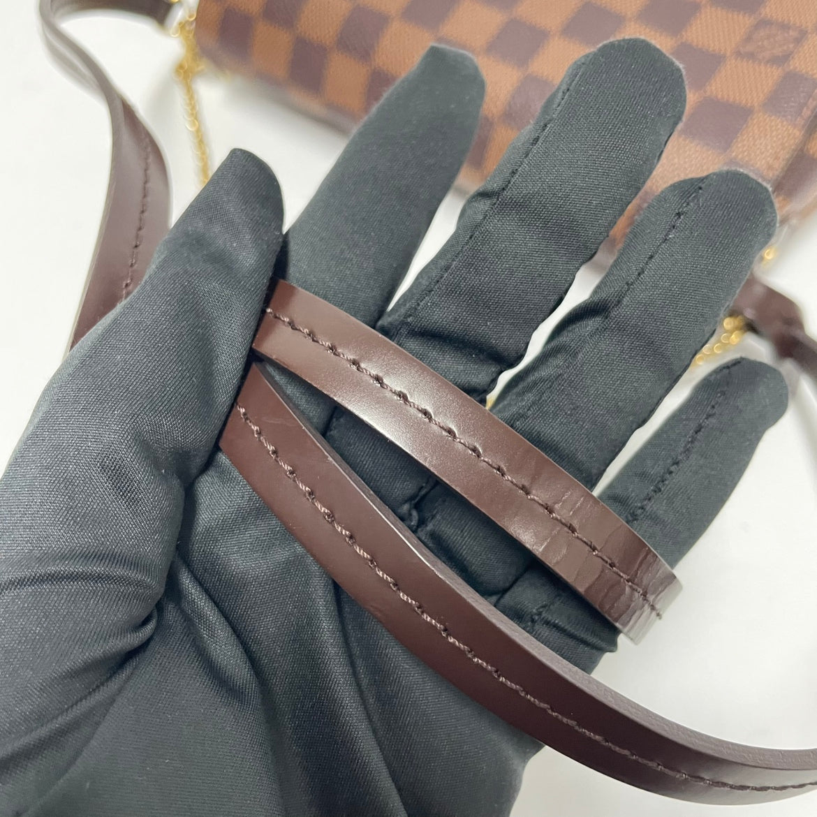 Louis Vuitton Brown PVC Damier Ebene Canvas Favorite PM Crossbody Bag N41276 (V1271422HC)