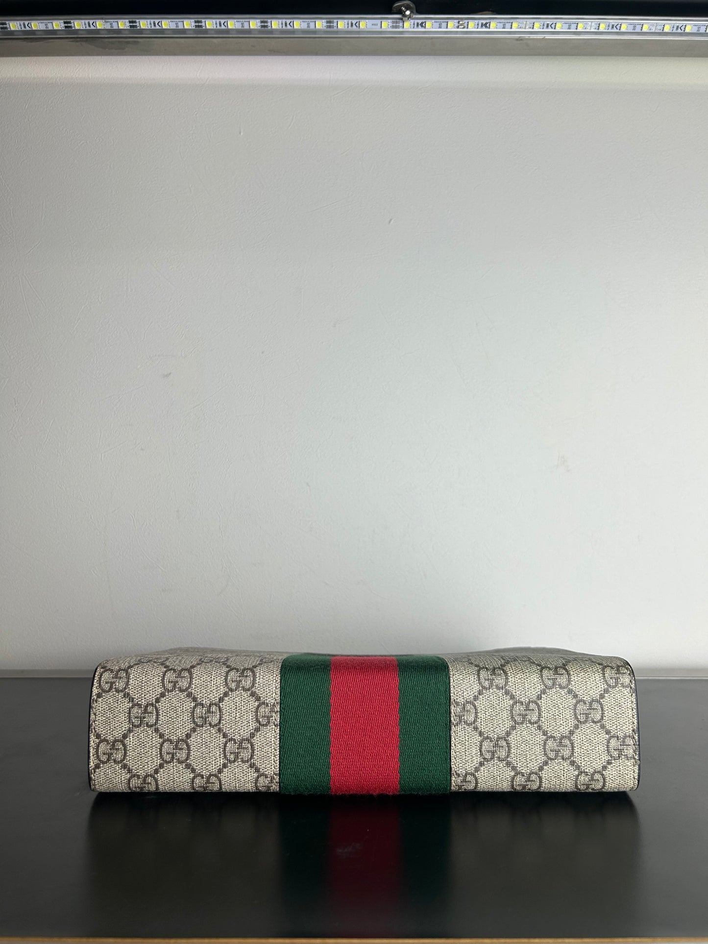 Gucci GG Supreme Web Portfolio Pouch