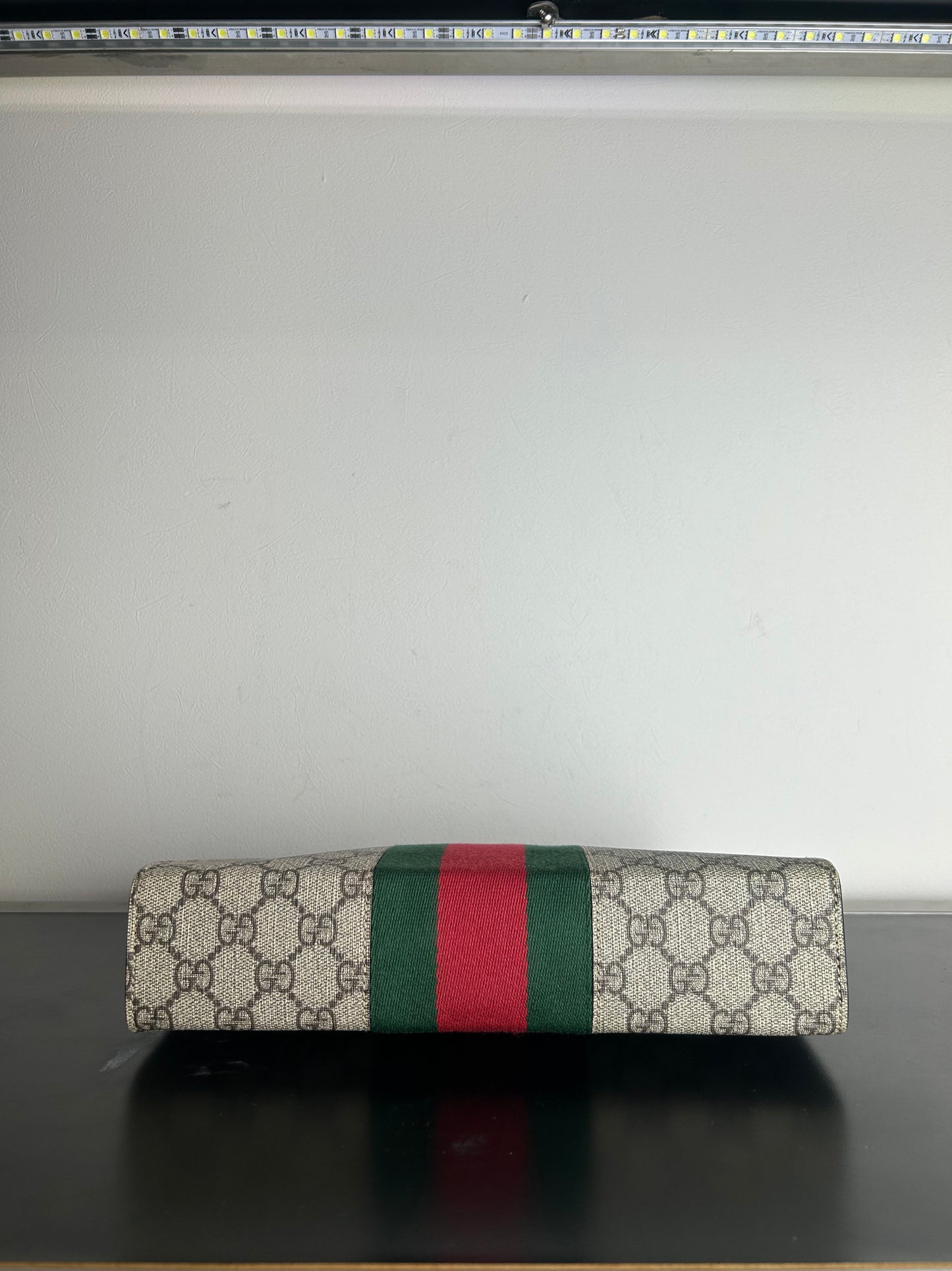 Gucci GG Supreme Web Portfolio Pouch