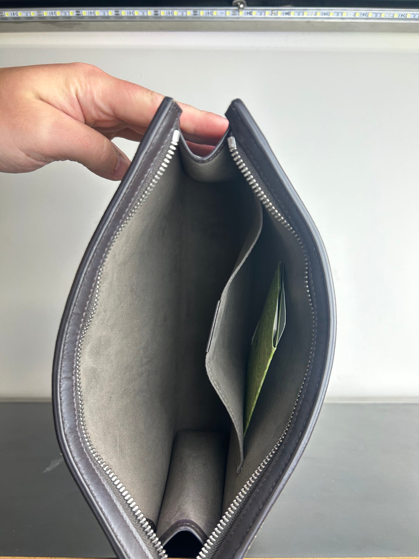 Gucci GG Supreme Web Portfolio Pouch