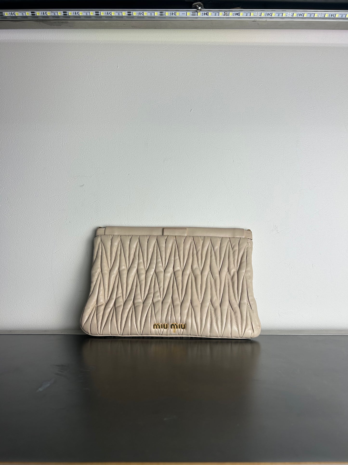 Miu Miu Matelassé Leather Pouch