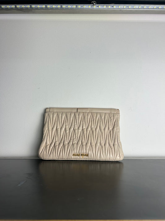 Miu Miu Matelassé Leather Pouch