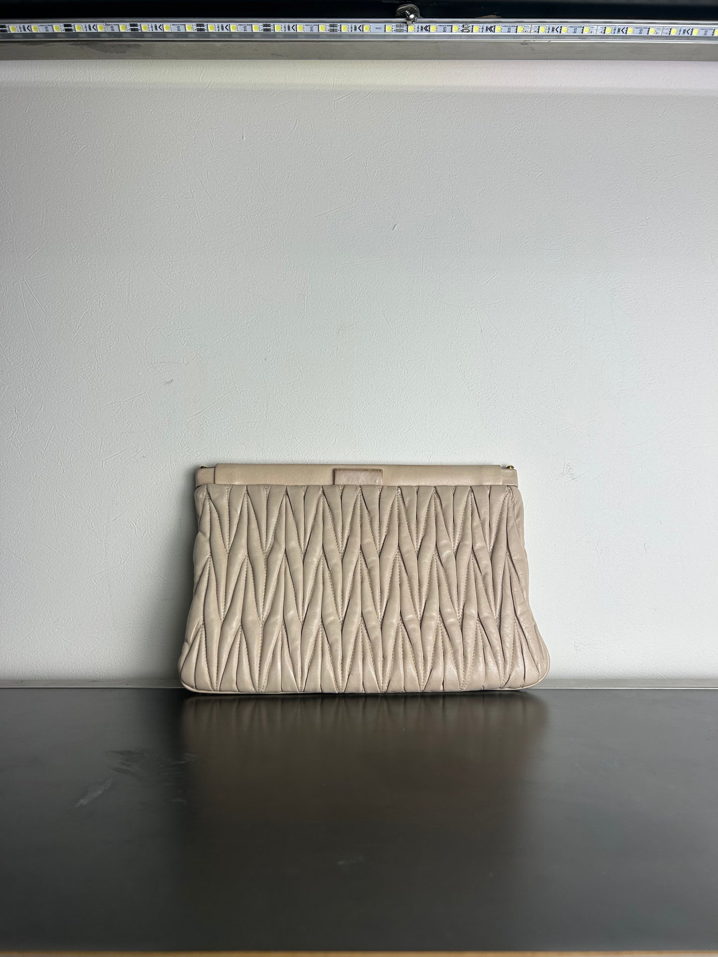 Miu Miu Matelassé Leather Pouch