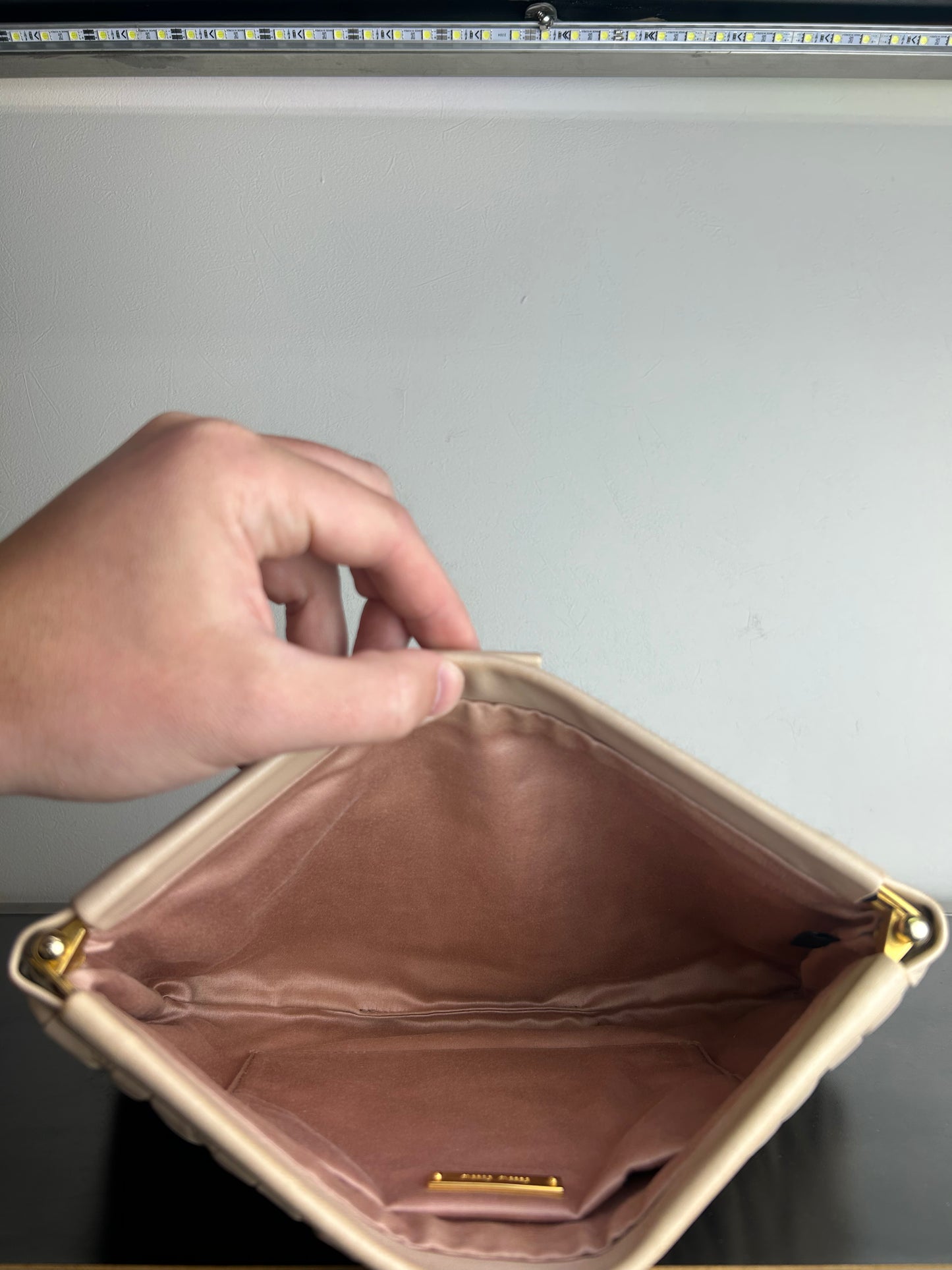 Miu Miu Matelassé Leather Pouch