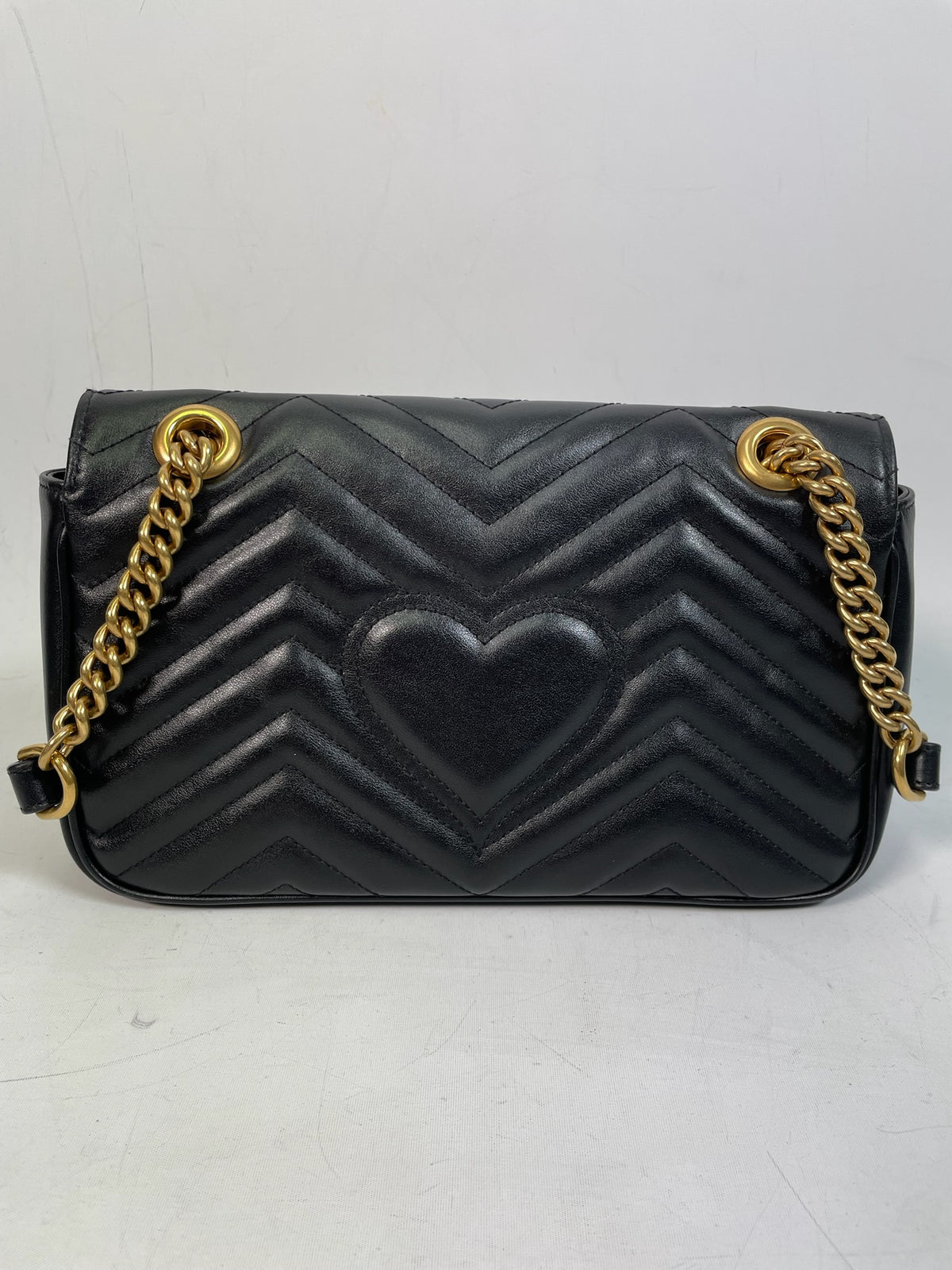 M0707-68 Gucci GG Marmont Shoulder Bag in Black