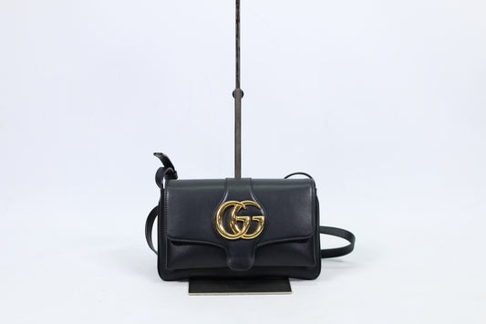 Gucci Black Leather GG Ali Small Crossbody Bag 550129
