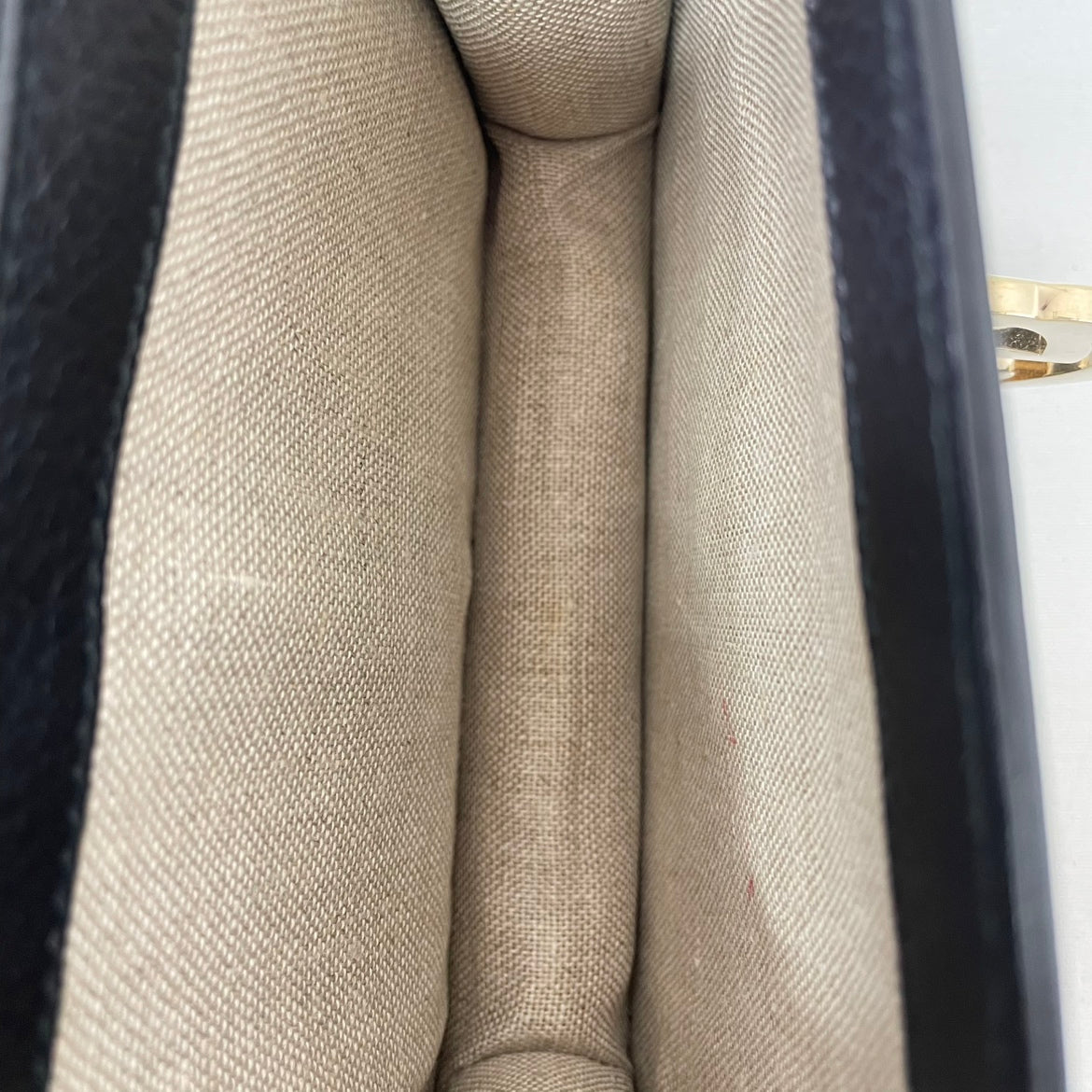 Gucci Black Leather GG Interlocking Chain ONE Shoulder Bag