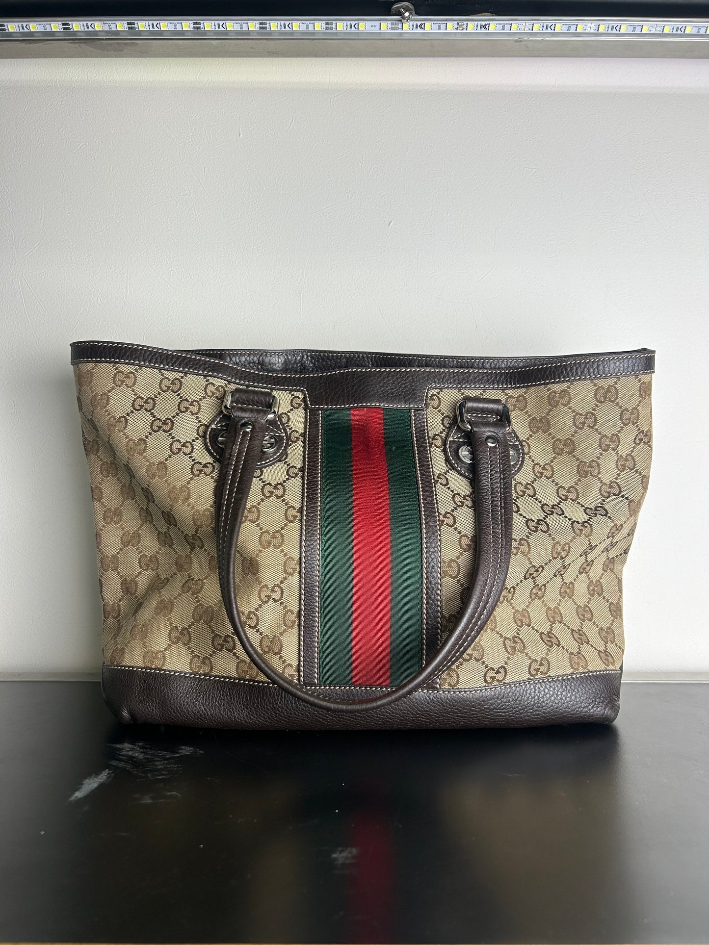 Gucci GG Canvas Web Tote