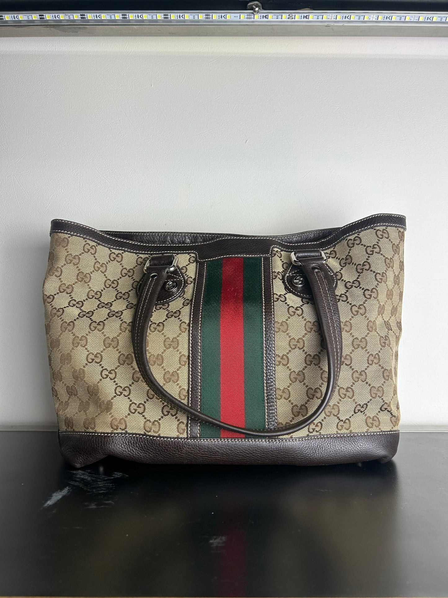 Gucci GG Canvas Web Tote