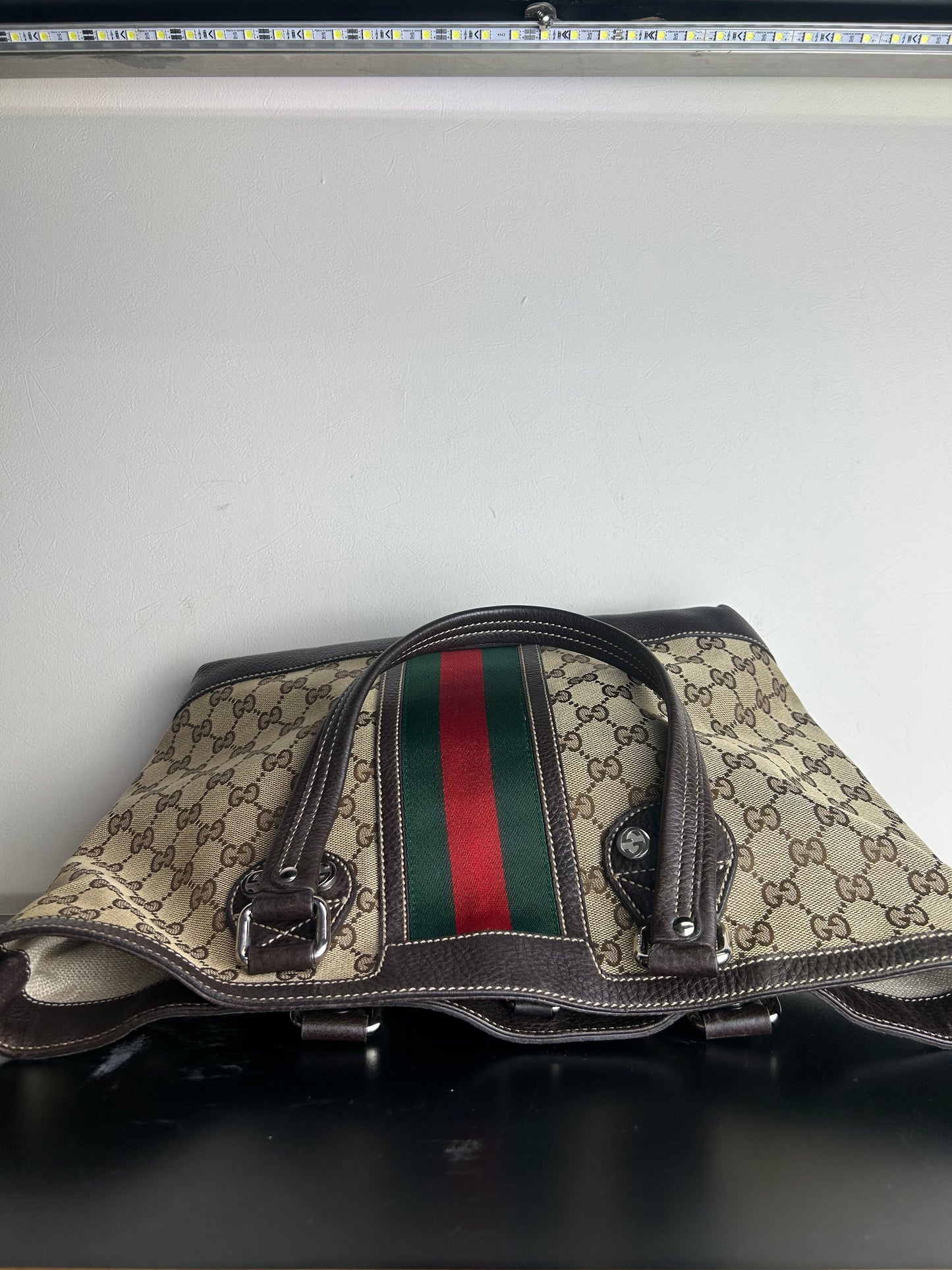 Gucci GG Canvas Web Tote