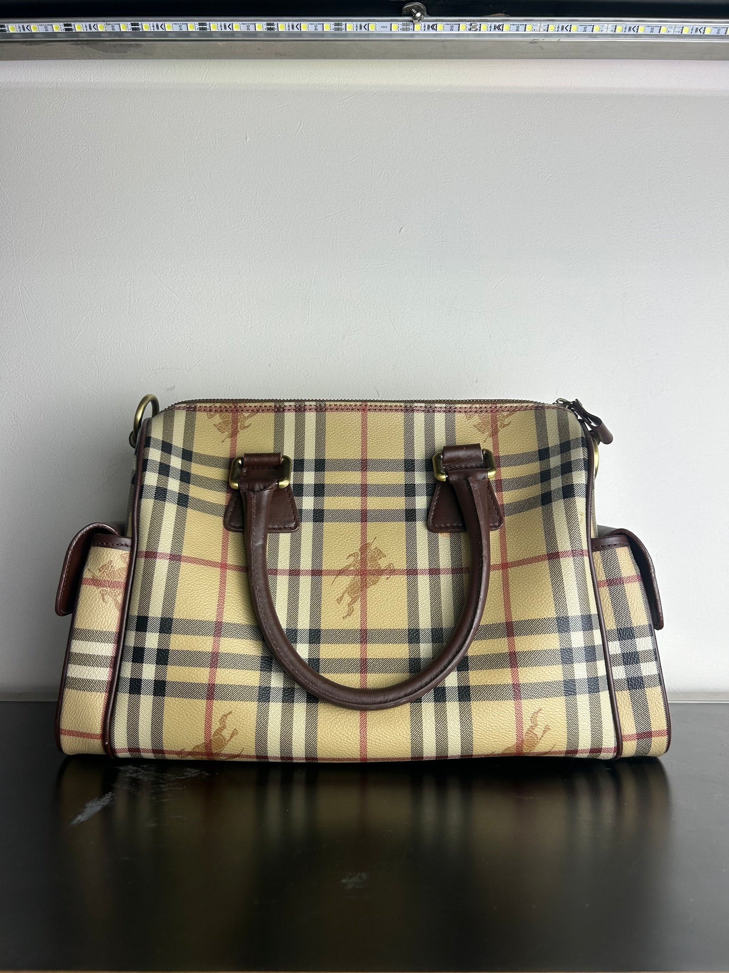 Burberry Haymarket Check Satchel