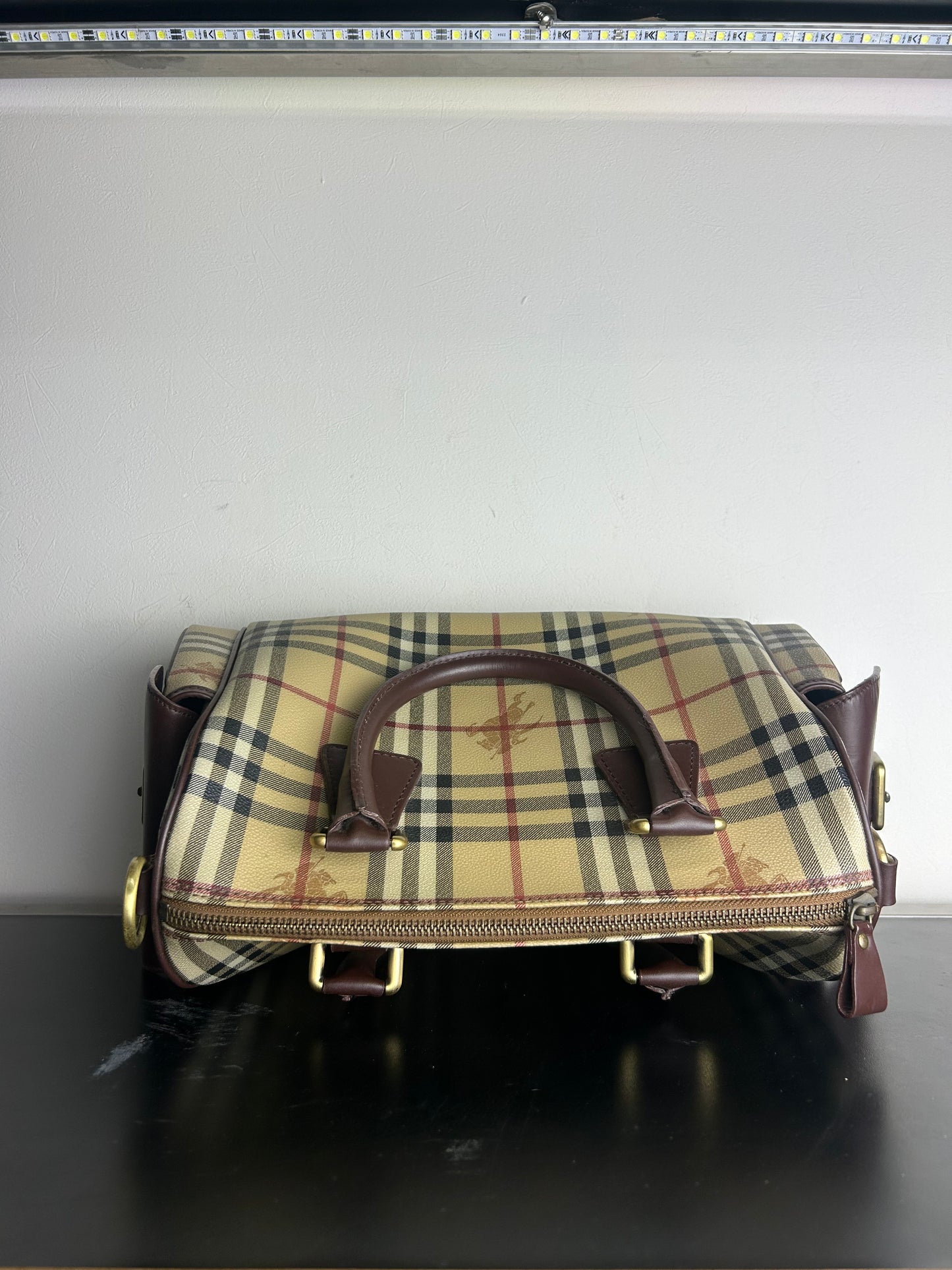Burberry Haymarket Check Satchel