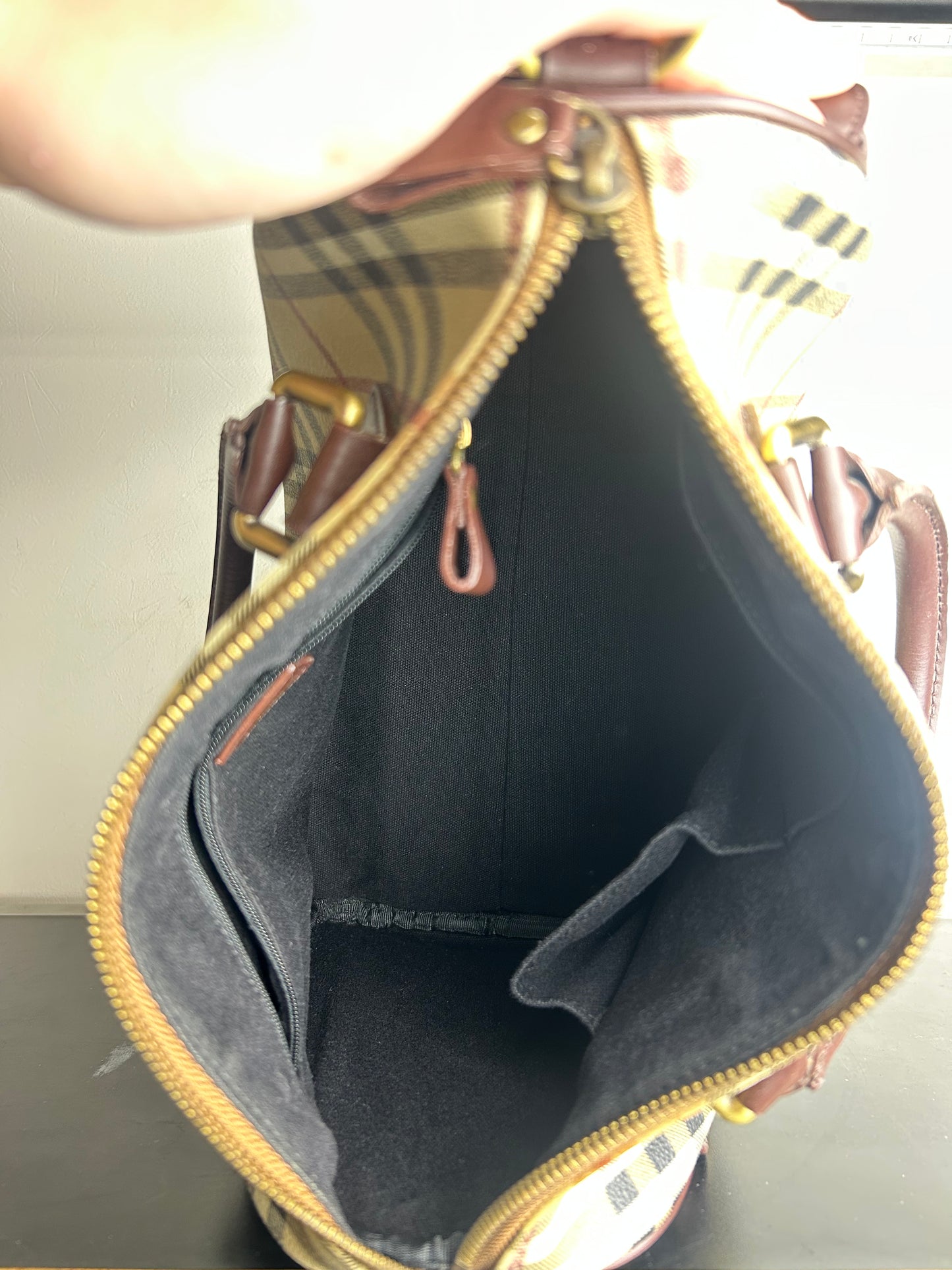Burberry Haymarket Check Satchel