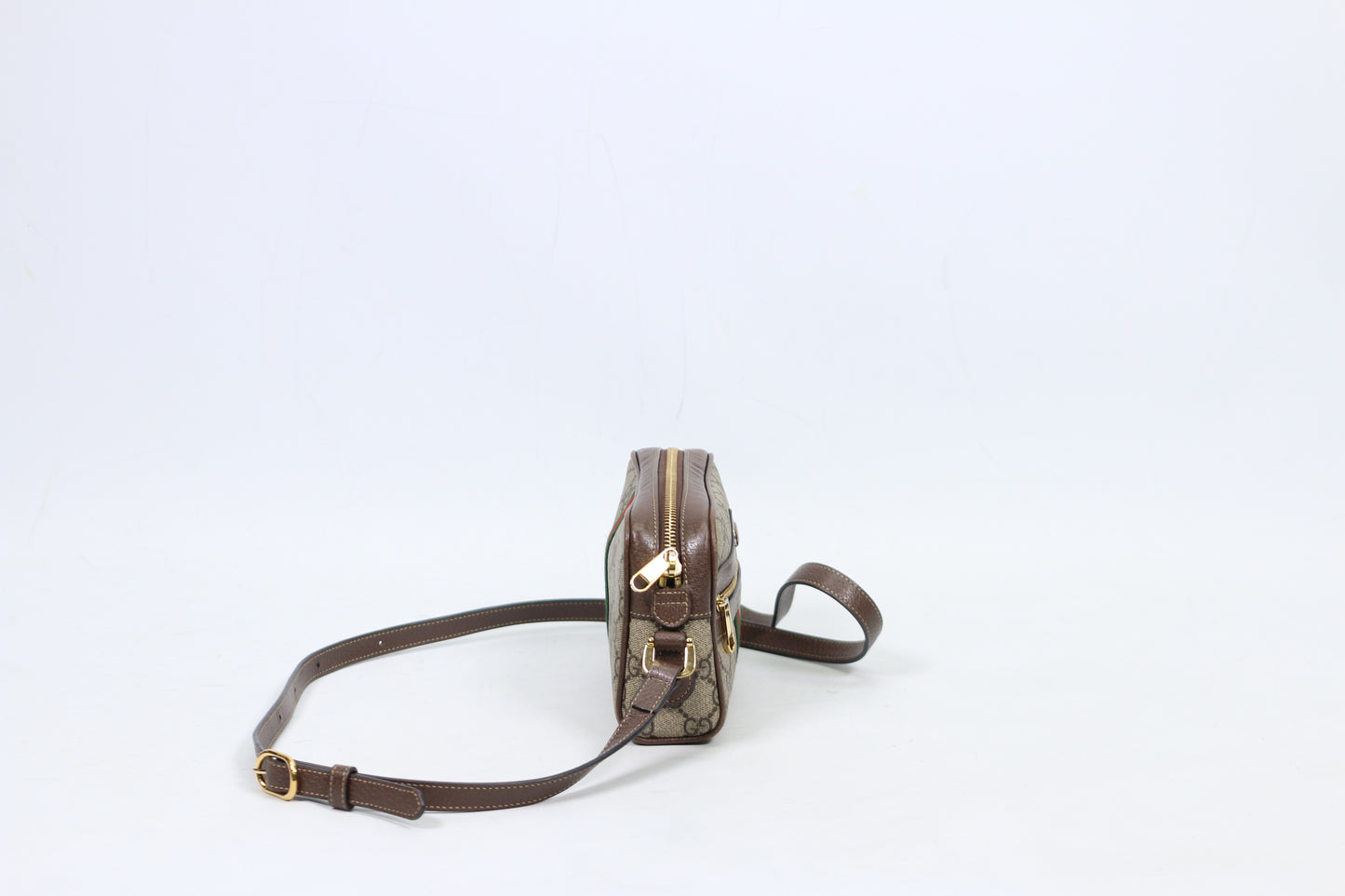Gucci Brown PVC Ophidia GG Supreme Mini Crossbody Bag 517350