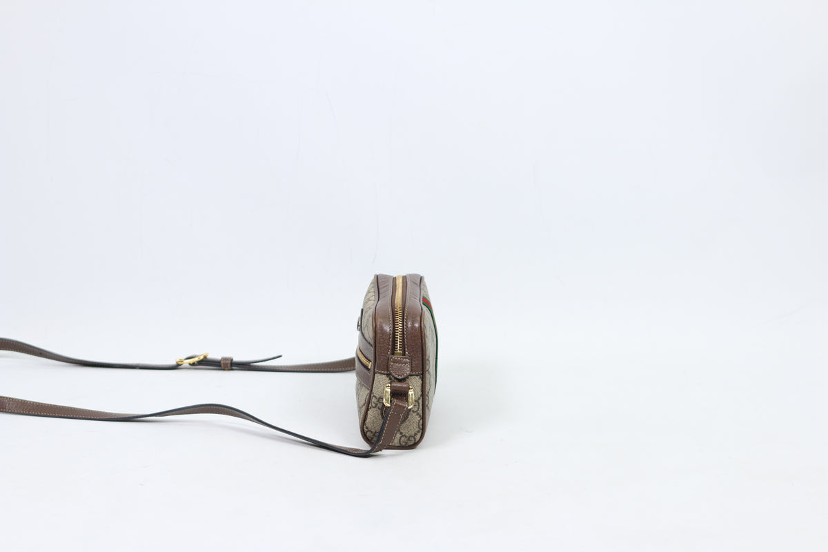 Gucci Brown PVC Ophidia GG Supreme Mini Crossbody Bag 517350