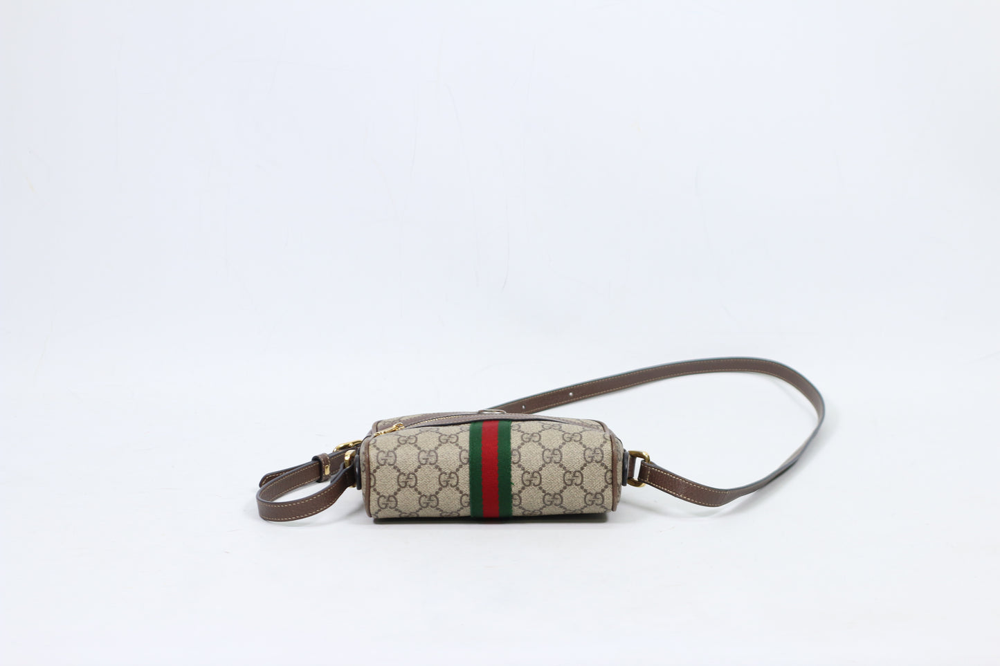 Gucci Brown PVC Ophidia GG Supreme Mini Crossbody Bag 517350