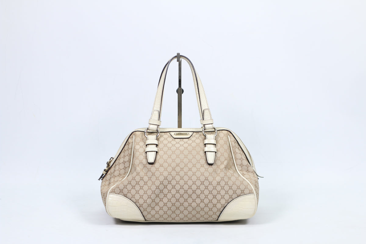 Celine Beige Fabric Vintage Blazon ONE Tote Bag KC-ST-0078