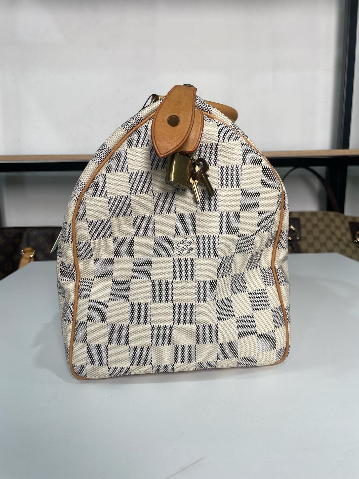 M0707-79 Louis Vuitton Speedy 30 in Damier Azur