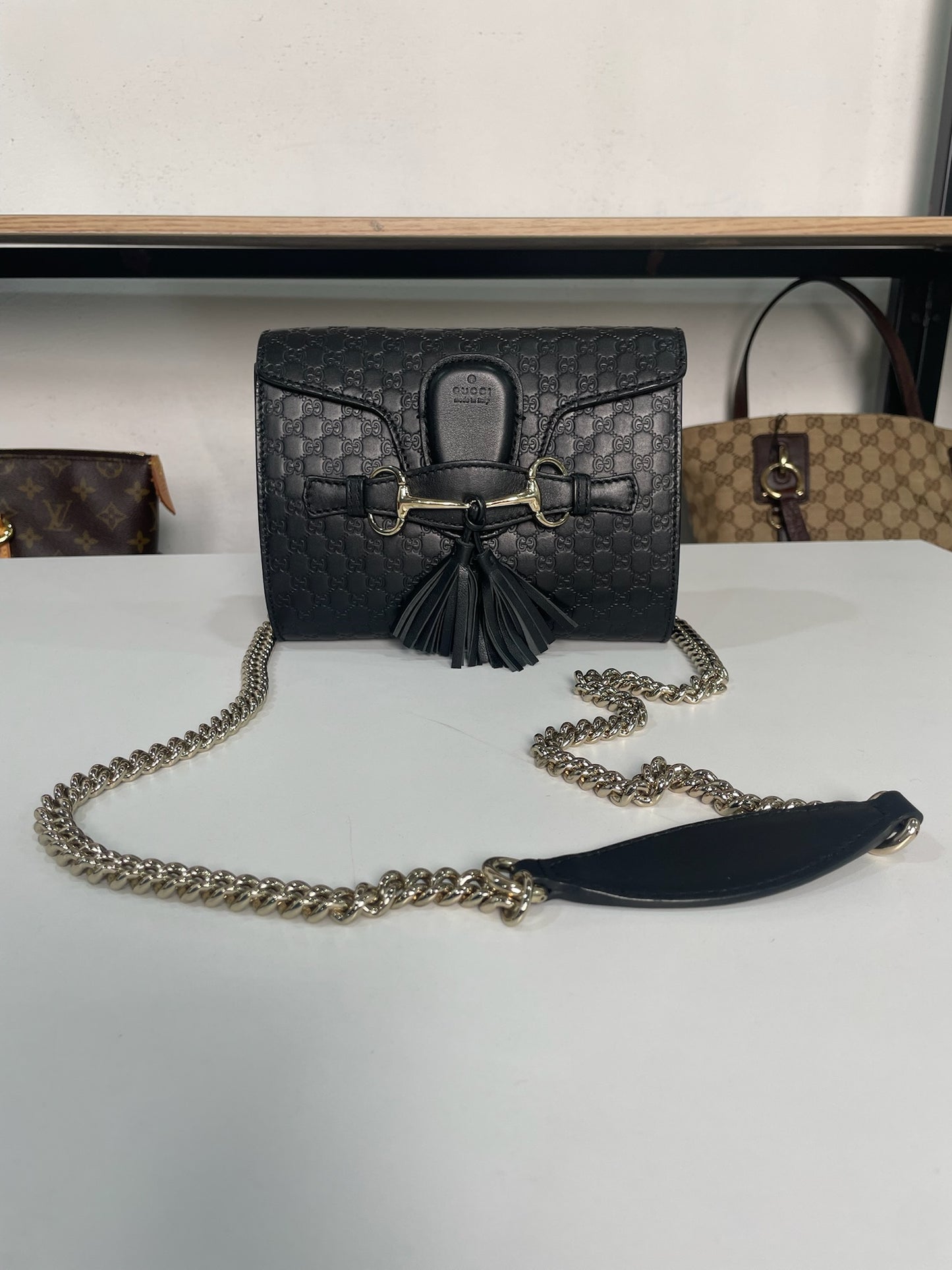 M0707-83 Gucci Emily GG Guccissima Chain Crossbody Bag