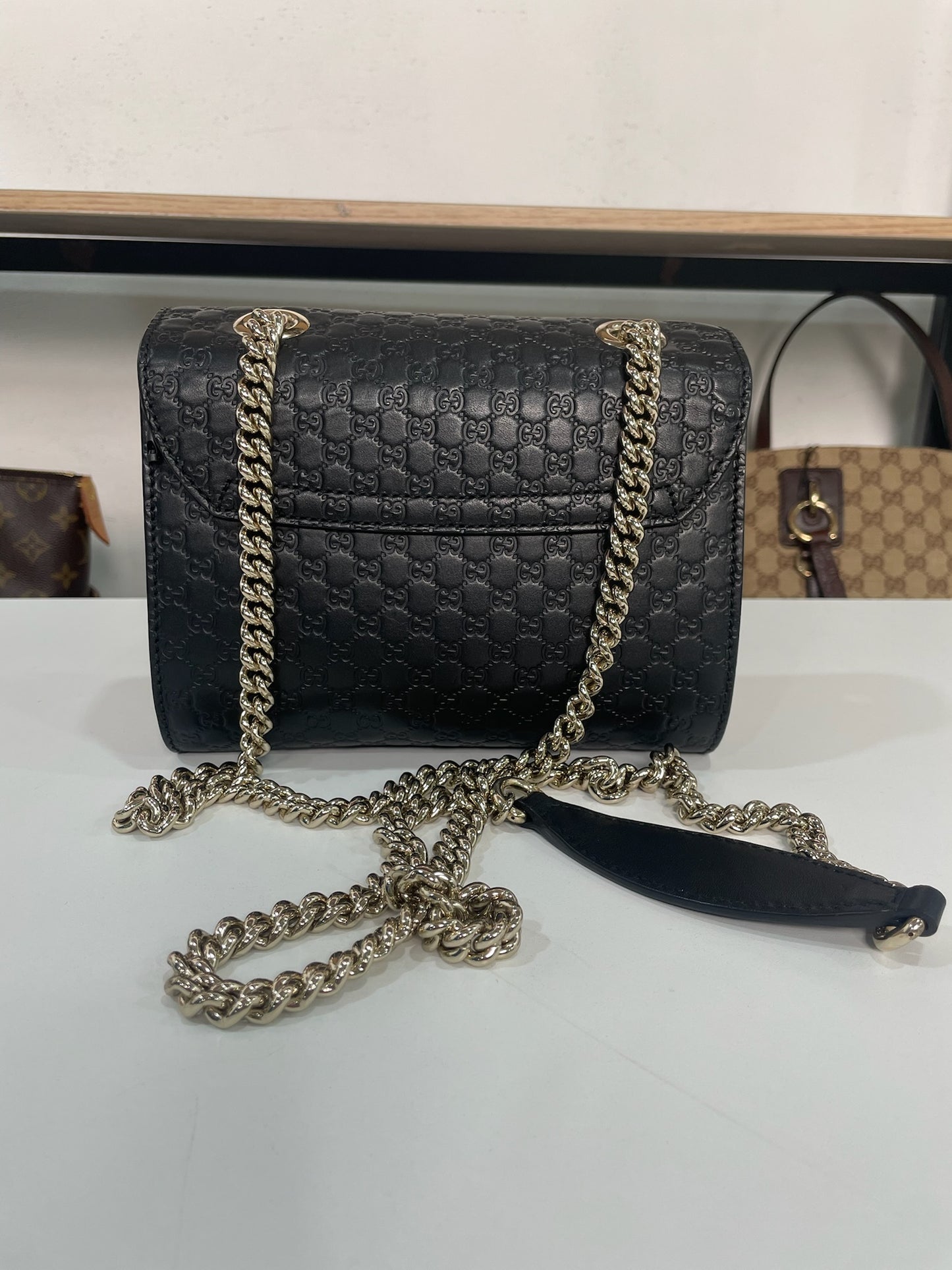 M0707-83 Gucci Emily GG Guccissima Chain Crossbody Bag