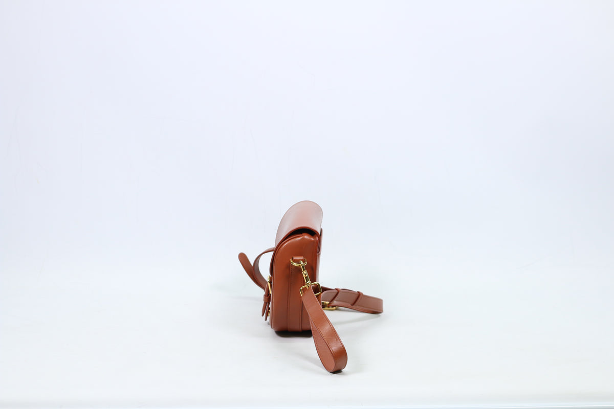 Dior Brown Box Calf Leather Bobby Medium Shoulder Bag M9319