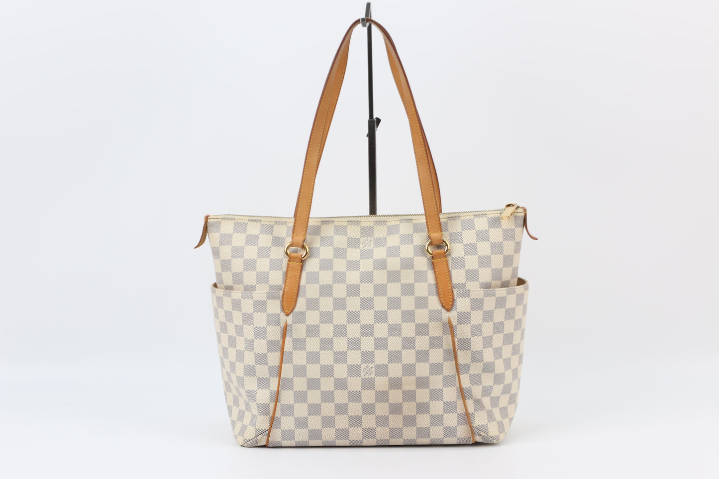Louis Vuitton Azur Damier Canvas Totally MM Shoulder Bag N51262 (B012551227H)