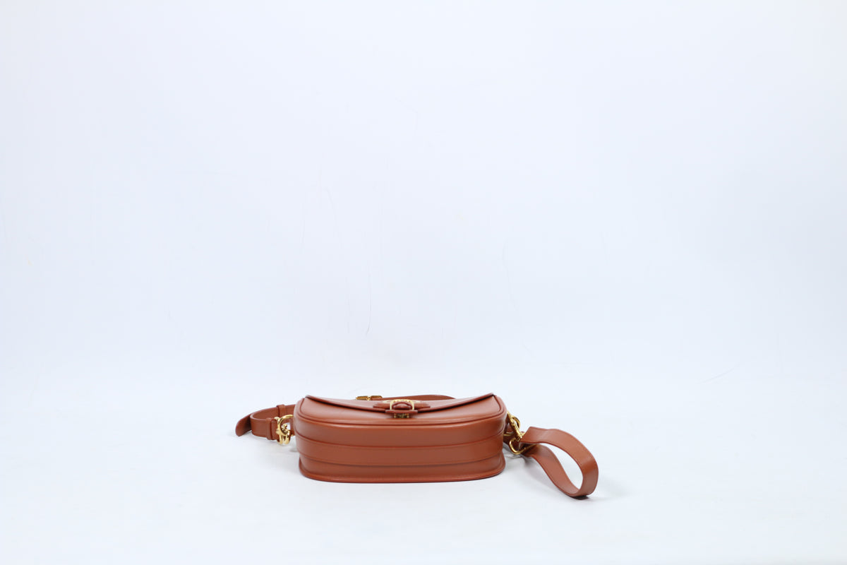 Dior Brown Box Calf Leather Bobby Medium Shoulder Bag M9319